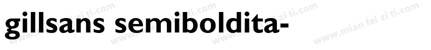 gillsans semiboldita字体转换